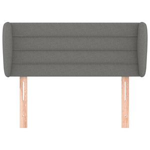 Kopfteil mit Ohren Dunkelgrau 93x23x78/88 cm Stoff