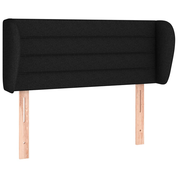 vidaXL Tête de lit à oreilles Noir 93x23x78/88 cm Tissu
