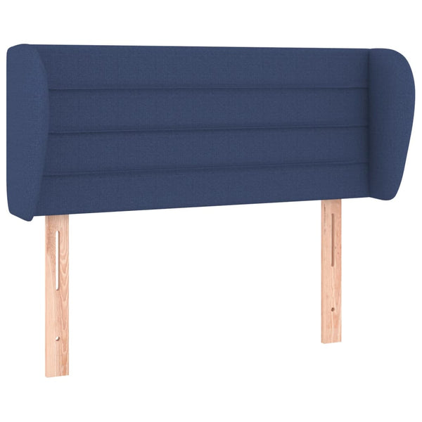 vidaXL Tête de lit à oreilles Bleu 103x23x78/88 cm Tissu