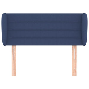 vidaXL Tête de lit à oreilles Bleu 103x23x78/88 cm Tissu
