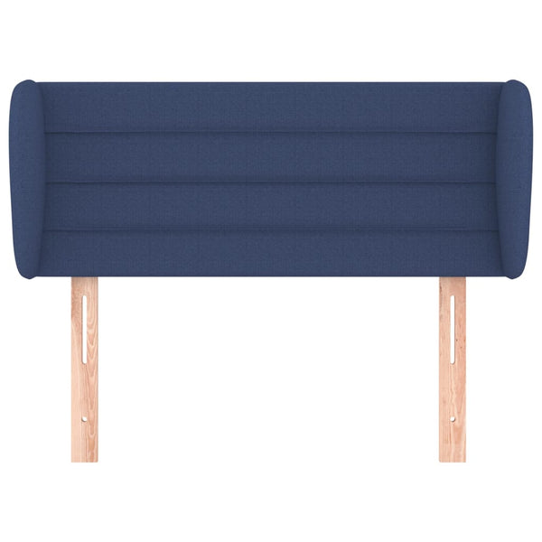 vidaXL Tête de lit à oreilles Bleu 103x23x78/88 cm Tissu