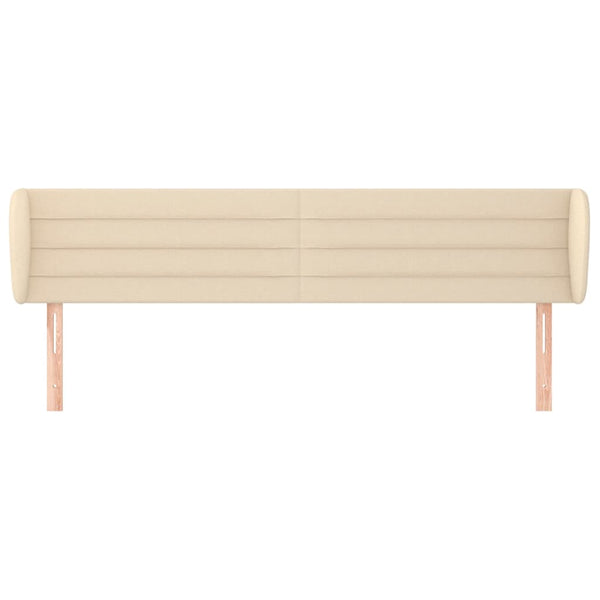 Kopfteil mit Ohren Creme 163x23x78/88 cm Stoff