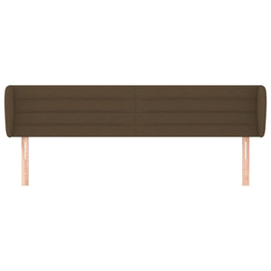 Kopfteil mit Ohren Dunkelbraun 183x23x78/88 cm Stoff