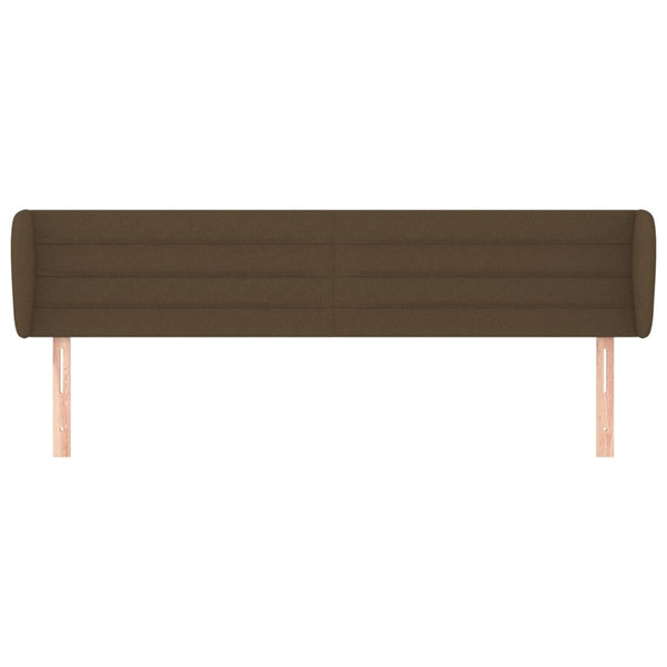 Kopfteil mit Ohren Dunkelbraun 183x23x78/88 cm Stoff