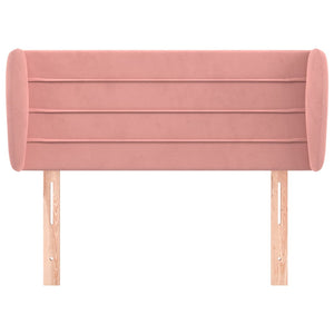 Kopfteil mit Ohren Rosa 83x23x78/88 cm Samt