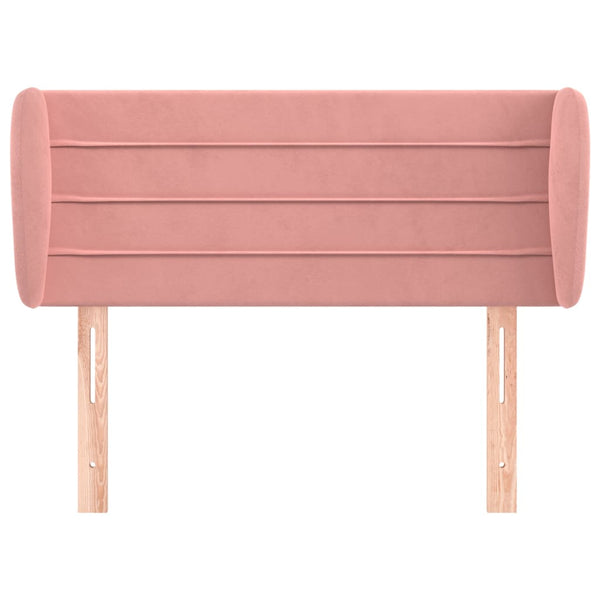 Kopfteil mit Ohren Rosa 83x23x78/88 cm Samt