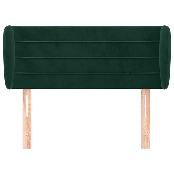 Kopfteil mit Ohren Dunkelgrün 103x23x78/88 cm Samt