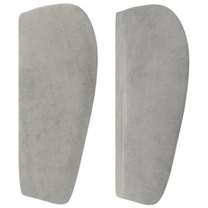 vidaXL Tête de lit à oreilles Gris clair 147x23x78/88 cm Velours