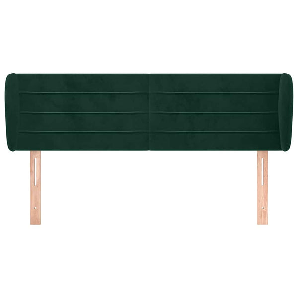 Kopfteil mit Ohren Dunkelgrün 147x23x78/88 cm Samt
