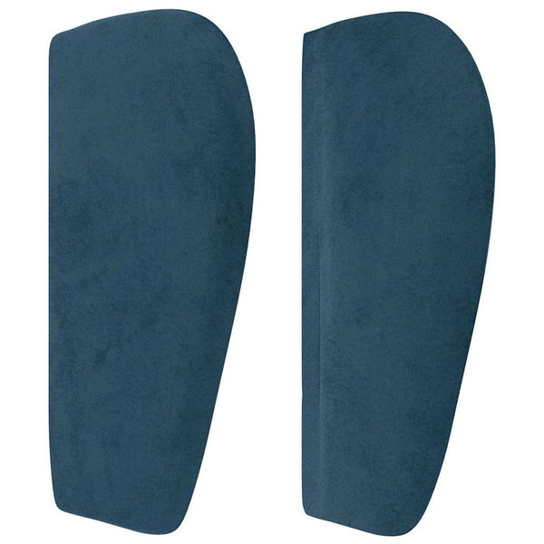 vidaXL Tête de lit avec oreilles Bleu foncé 147x23x78/88 cm Velours