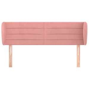 Kopfteil mit Ohren Rosa 147x23x78/88 cm Samt