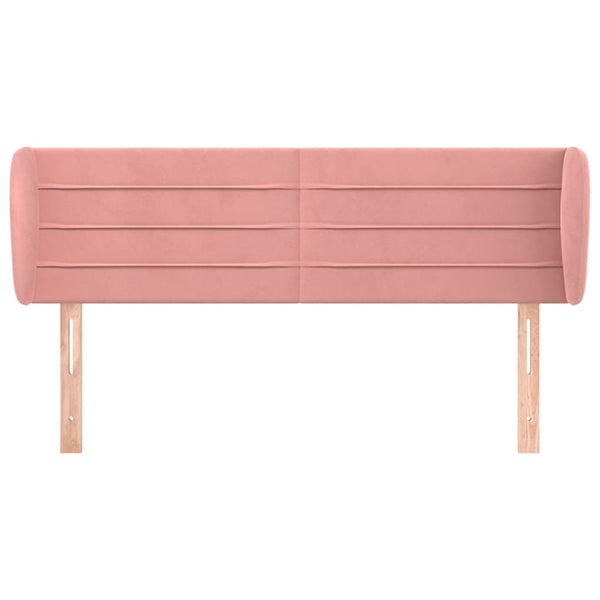 Kopfteil mit Ohren Rosa 147x23x78/88 cm Samt