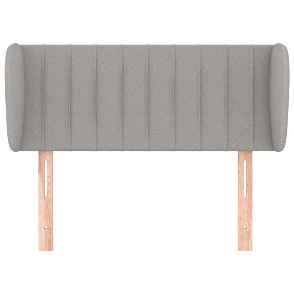 Kopfteil mit Ohren Hellgrau 83x23x78/88 cm Stoff
