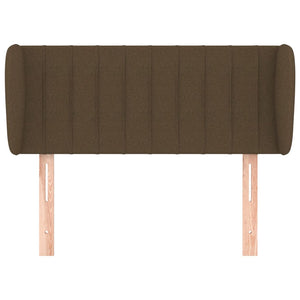 Kopfteil mit Ohren Dunkelbraun 83x23x78/88 cm Stoff