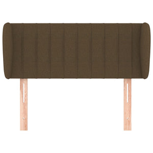 Kopfteil mit Ohren Dunkelbraun 93x23x78/88 cm Stoff