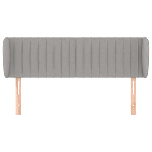 Kopfteil mit Ohren Hellgrau 147x23x78/88 cm Stoff