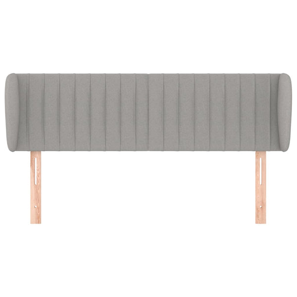 Kopfteil mit Ohren Hellgrau 147x23x78/88 cm Stoff