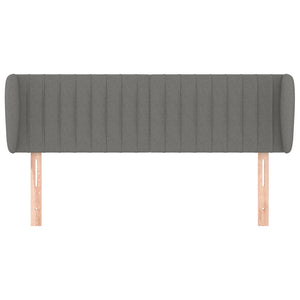 Kopfteil mit Ohren Dunkelgrau 147x23x78/88 cm Stoff