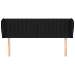 Kopfteil mit Ohren Schwarz 147x23x78/88 cm Stoff