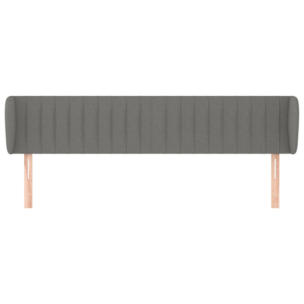 Kopfteil mit Ohren Dunkelgrau 163x23x78/88 cm Stoff
