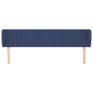 Kopfteil mit Ohren Blau 163x23x78/88 cm Stoff