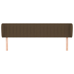 Kopfteil mit Ohren Dunkelbraun 183x23x78/88 cm Stoff