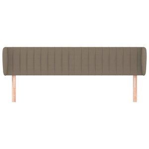 Kopfteil mit Ohren Taupe 183x23x78/88 cm Stoff