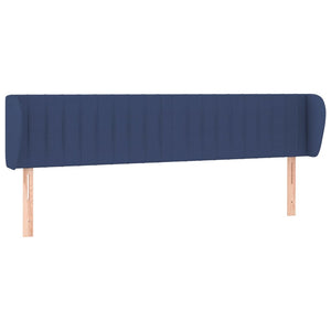 Kopfteil mit Ohren Blau 203x23x78/88 cm Stoff