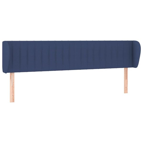 Kopfteil mit Ohren Blau 203x23x78/88 cm Stoff