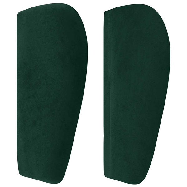 vidaXL Tête de lit à oreilles vert foncé 93x23x78/88 cm velours
