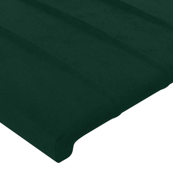 vidaXL Tête de lit à oreilles vert foncé 93x23x78/88 cm velours