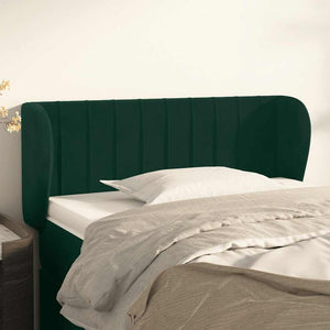 vidaXL Tête de lit à oreilles vert foncé 93x23x78/88 cm velours