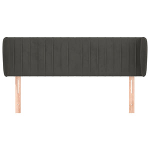 Kopfteil mit Ohren Dunkelgrau 147x23x78/88 cm Samt