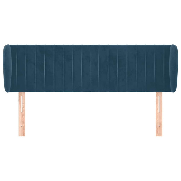 Kopfteil mit Ohren Dunkelblau 147x23x78/88 cm Samt