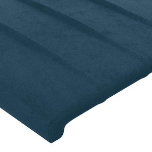 Kopfteil mit Ohren Dunkelblau 147x23x78/88 cm Samt