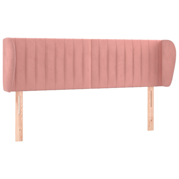 Kopfteil mit Ohren Rosa 147x23x78/88 cm Samt