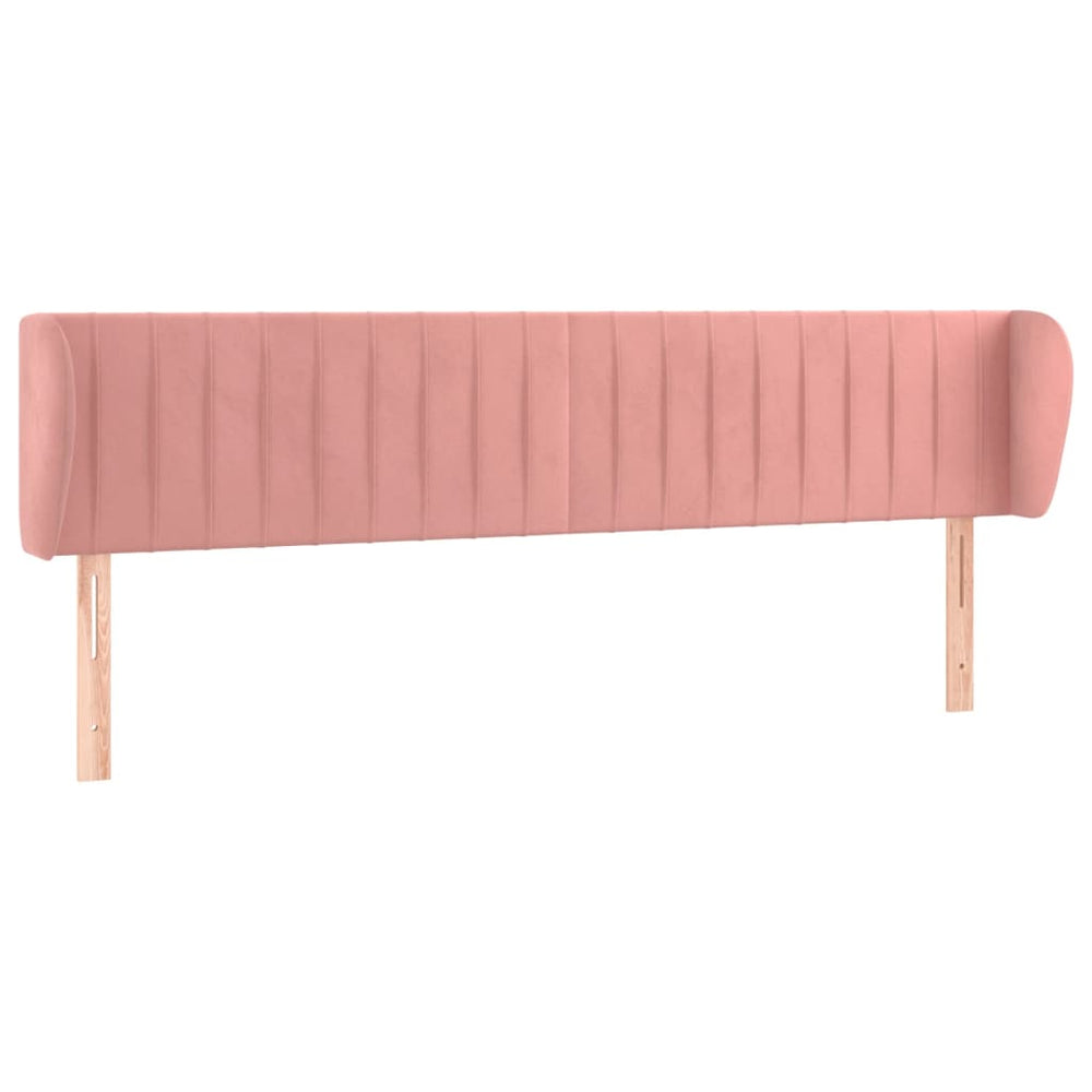 Kopfteil mit Ohren Rosa 163x23x78/88 cm Samt