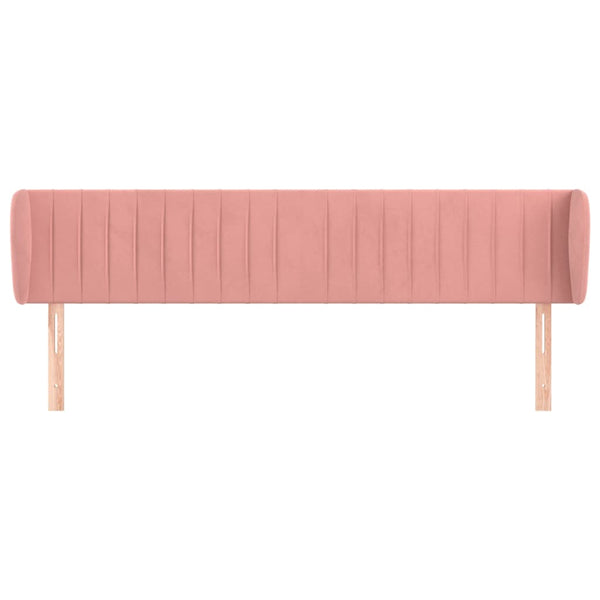 Kopfteil mit Ohren Rosa 163x23x78/88 cm Samt