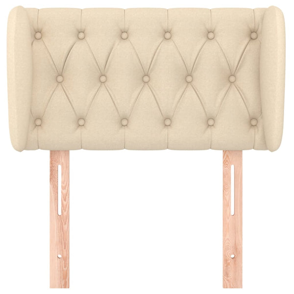 Kopfteil mit Ohren Creme 83x23x78/88 cm Stoff