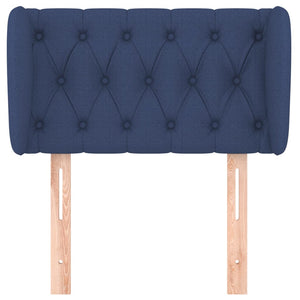 Kopfteil mit Ohren Blau 83x23x78/88 cm Stoff