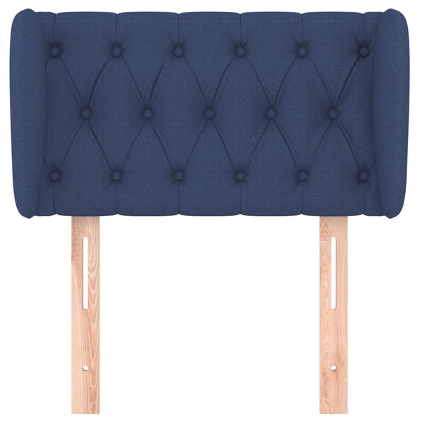 Kopfteil mit Ohren Blau 83x23x78/88 cm Stoff
