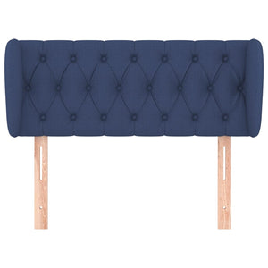 Kopfteil mit Ohren Blau 103x23x78/88 cm Stoff