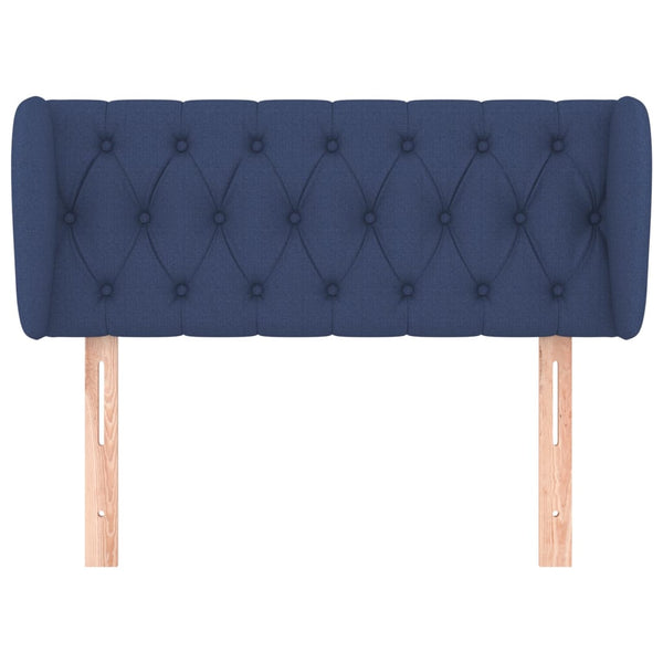 Kopfteil mit Ohren Blau 103x23x78/88 cm Stoff