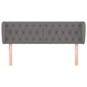 Kopfteil mit Ohren Dunkelgrau 147x23x78/88 cm Stoff