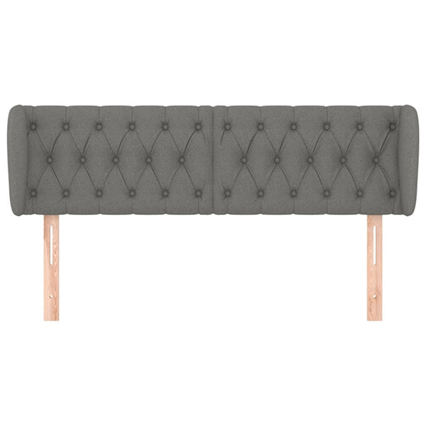 Kopfteil mit Ohren Dunkelgrau 147x23x78/88 cm Stoff