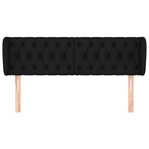 Kopfteil mit Ohren Schwarz 147x23x78/88 cm Stoff