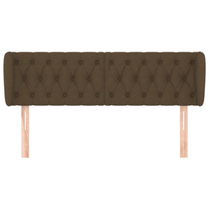 Kopfteil mit Ohren Dunkelbraun 147x23x78/88 cm Stoff