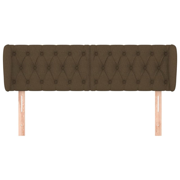 Kopfteil mit Ohren Dunkelbraun 147x23x78/88 cm Stoff