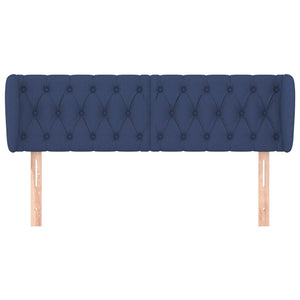 Kopfteil mit Ohren Blau 147x23x78/88 cm Stoff