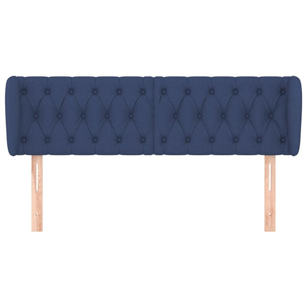 Kopfteil mit Ohren Blau 147x23x78/88 cm Stoff